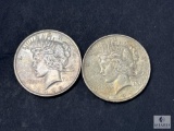 Two 1923 Peace Dollars