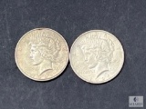 Two 1923 Peace Dollars