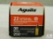 250 Rounds Aguila .22 Long Rifle Ammo. 38 Grain Hollow Point