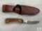 New Schrade Fixed Blade Hunter with Leather Sheath
