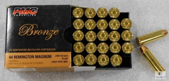 25 Rounds PMC .44 Magnum Ammo. 180 Grain Hollow Point
