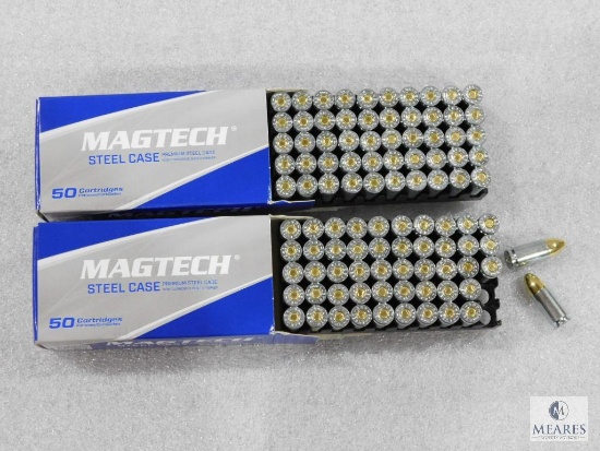 100 Rounds Magtech 9mm Ammo. 115 Grain FMJ