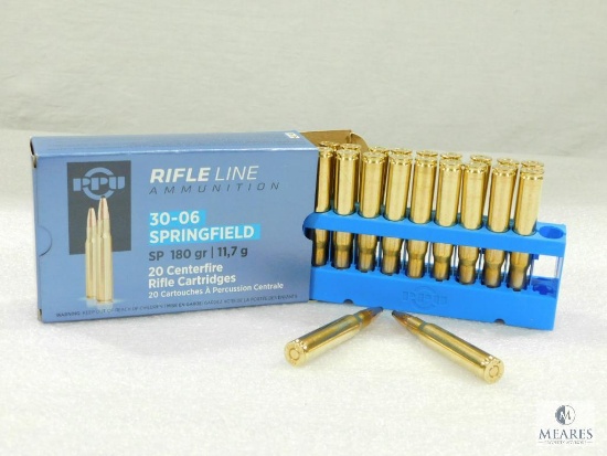 20 Rounds Prvi Partizan 30-06 Ammo. 180 Grain Soft Point