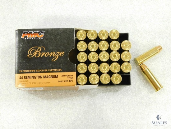 25 Rounds PMC .44 Magnum Ammo. 180 Grain Hollow Point