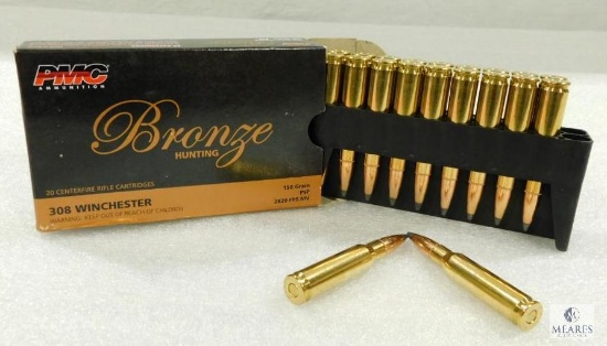 20 Rounds PMC .308 Ammo. 150 Grain Soft Point