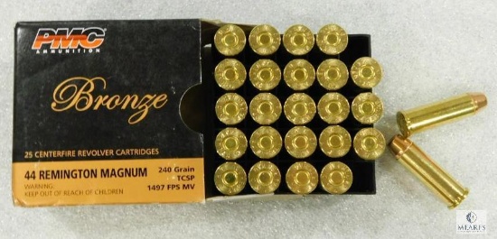 25 Rounds PMC .44 Magnum Ammo. 240 Grain Hollow Point