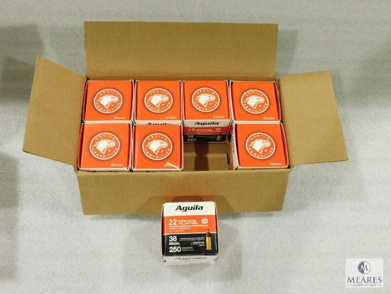 2000 Rounds Aguila .22 Long Rifle Ammo .38 Grain Hollow Point