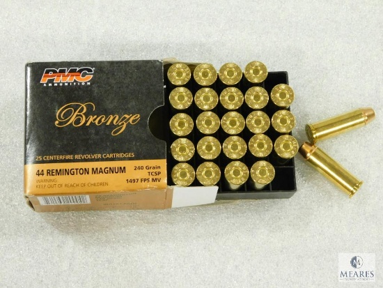25 Rounds PMC .44 Magnum Ammo. 240 Grain Hollow Point