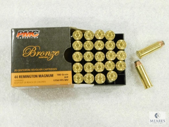 25 Rounds PMC .44 Magnum Ammo. 180 Grain Soft Point