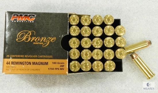 25 Rounds PMC .44 Magnum Ammo. 180 Grain Soft Point