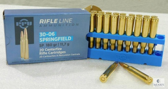 20 Rounds Prvi Partizan 30-06 Ammo. 180 Grain Soft Point