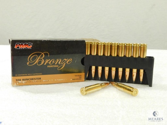 20 Rounds PMC .308 Ammo. 150 Grain Soft Point