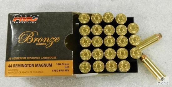 25 Rounds PMC .44 Magnum Ammo. 180 Grain Soft Point