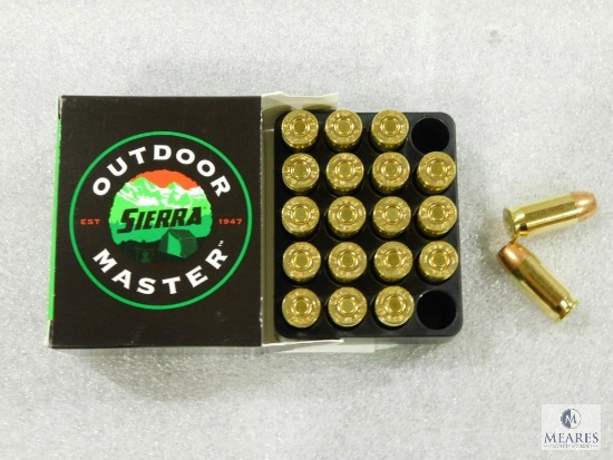 20 Rounds Sierra .45 ACP Ammo. 185 Grain Hollow Point