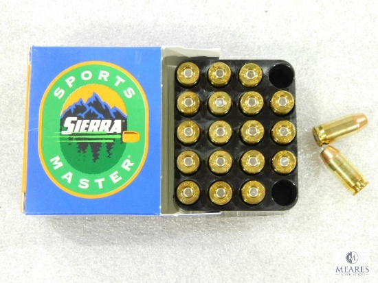 20 Rounds Sierra .380 ACP Ammo. 90 Grain Hollow Point