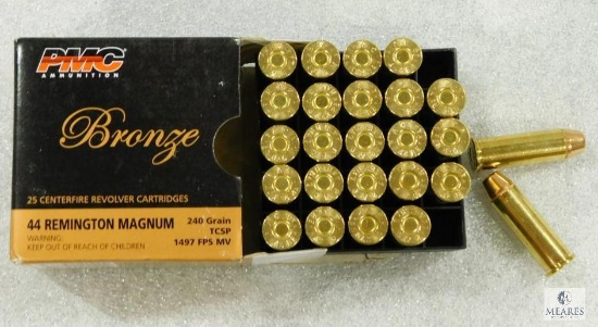 25 Rounds PMC .44 Magnum Ammo. 240 Grain Hollow Point