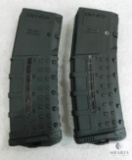 2 New 30 Round AR15 5.56, .223 Rifle Magazines With See Thru Window
