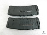 2 New 30 Rounds AR15 5.56, .223 Rifle Magazines with See Thru Window