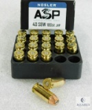 20 Rounds Nosler .40 S&W Ammo. 180 Grain Hollow Point