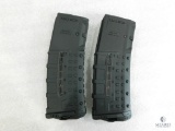 2 New 30 Round AR15 5.56, .223 Rifle Magazines with See Thru Window