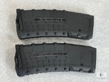 2 New 30 Round AR15 5.56, .223 Rifle Magazines with See Thru Window