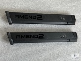 Two 32 Round Extended 9mm Pistol Mags Fits Glock 17,19,26,34 and Carbine Rifles