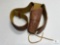 Hand-tooled Leather Cowboy Shooting Belt with Holster