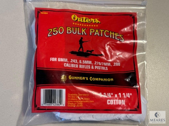 250 Count Cleaning Patches for .243, .270 or 6mm