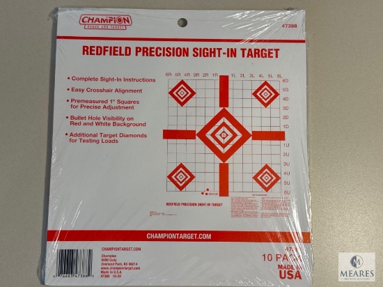 10 Pack Champion Redfield Rifle Sight in Targets