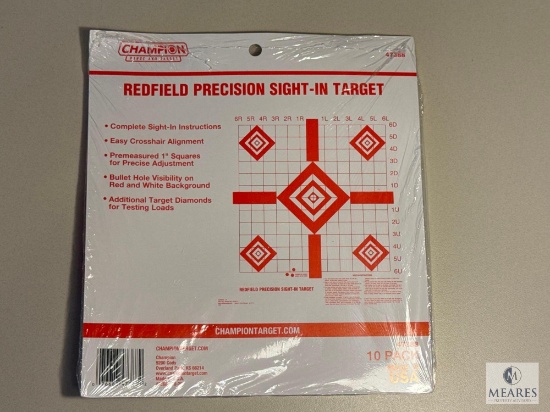 10 Pack Champion Redfield Rifle Sight in Targets