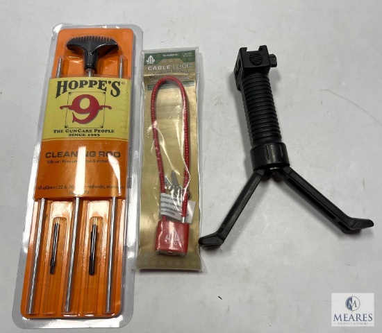 Hoppe's 9 Rifle Cleaning Kit, Cable Lock, and Vertical Gip/Bipod