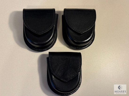 3 New Leather Double Handcuff Cases