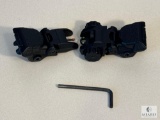 New Front and Rear Flip up AR15 Rifle Sights