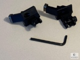 New 45 Degree Offset AR15 Rifle Sights. Great for Use with a Scope