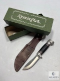 Remington Fixed Blade Knife with Leather Sheath and Box