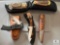 Mixed Lot of Five Knives - Three Folding Knives and Two Sheath