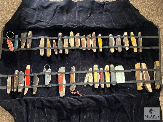 Knife Collection of 34 Folding Pocket Knives - Vintage Advertising, Barlow, Others