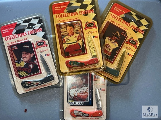 Group of Four New in the Package Case NASCAR Collector Knives