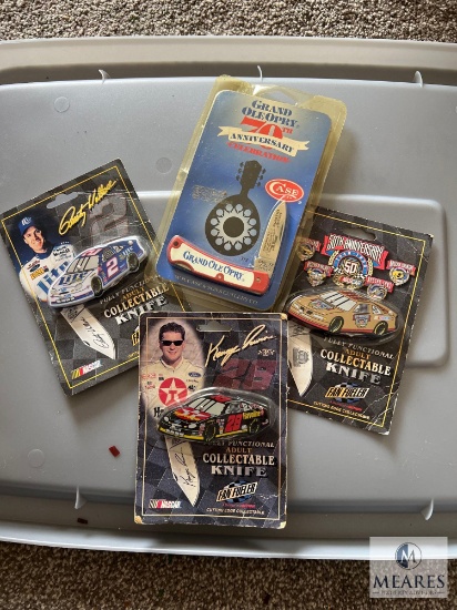Four Folding Knives - New in the Package - Case and NASCAR Knives