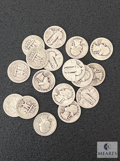 Mixed Lot of Silver Quarters - Washington and Standing Liberty