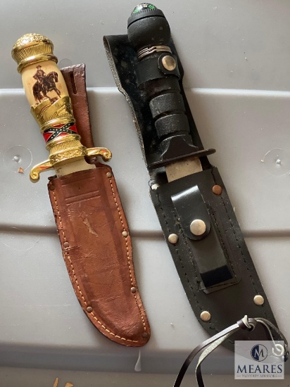 General Lee Sheath Knife and Survival Knife - Both with Sheaths