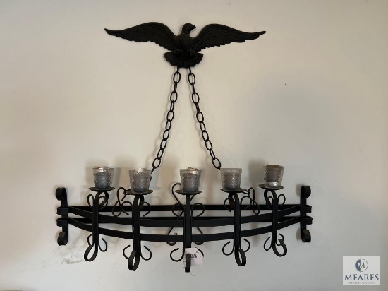 Metal Wall Decoration - Eagle with Candles (NO SHIPPING)
