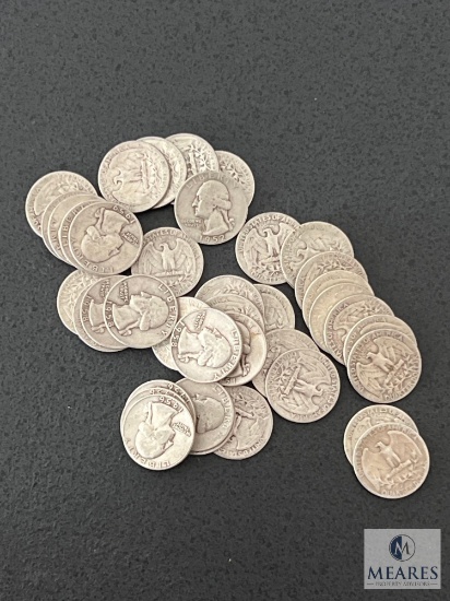 Roll of Silver Washington Quarters from the 1950s