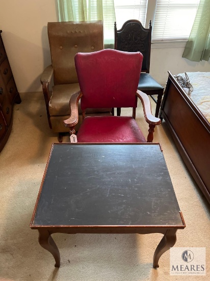 Three Occasional Chairs and Side Table (NO SHIPPING)