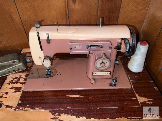 Vintage Kenmore Sewing Machine with Wooden Sewing Table (NO SHIPPING)
