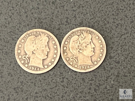 1914 and 1914-D Barber Quarters