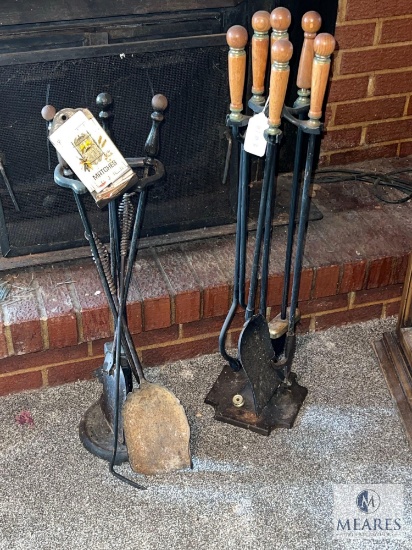 Two Sets of Fireplace Tools (NO SHIPPING)
