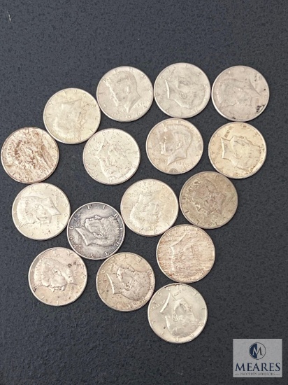 Group of 15 1964 90% Silver Kennedy Half Dollars
