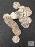 Roll of Silver Washington Quarters from the 1940s