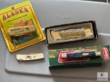 Four Mixed Folding Knives - Coleman, WW2, Alaska and Ducks